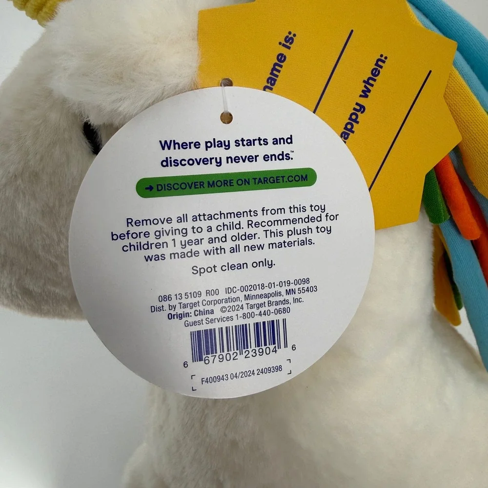 Gigglescape Rainbow Unicorn Plush White Stuffed Animal 14 inch 2024 Target Toy